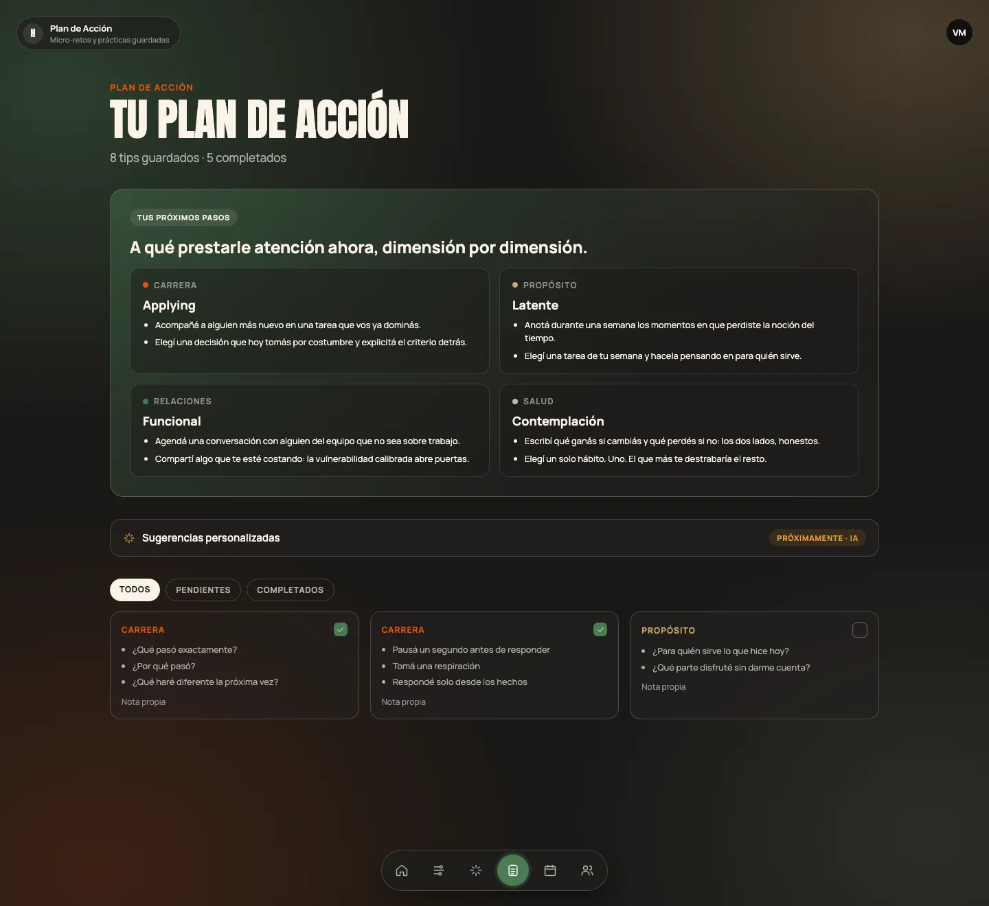 Plan de acción: Del contenido a la práctica