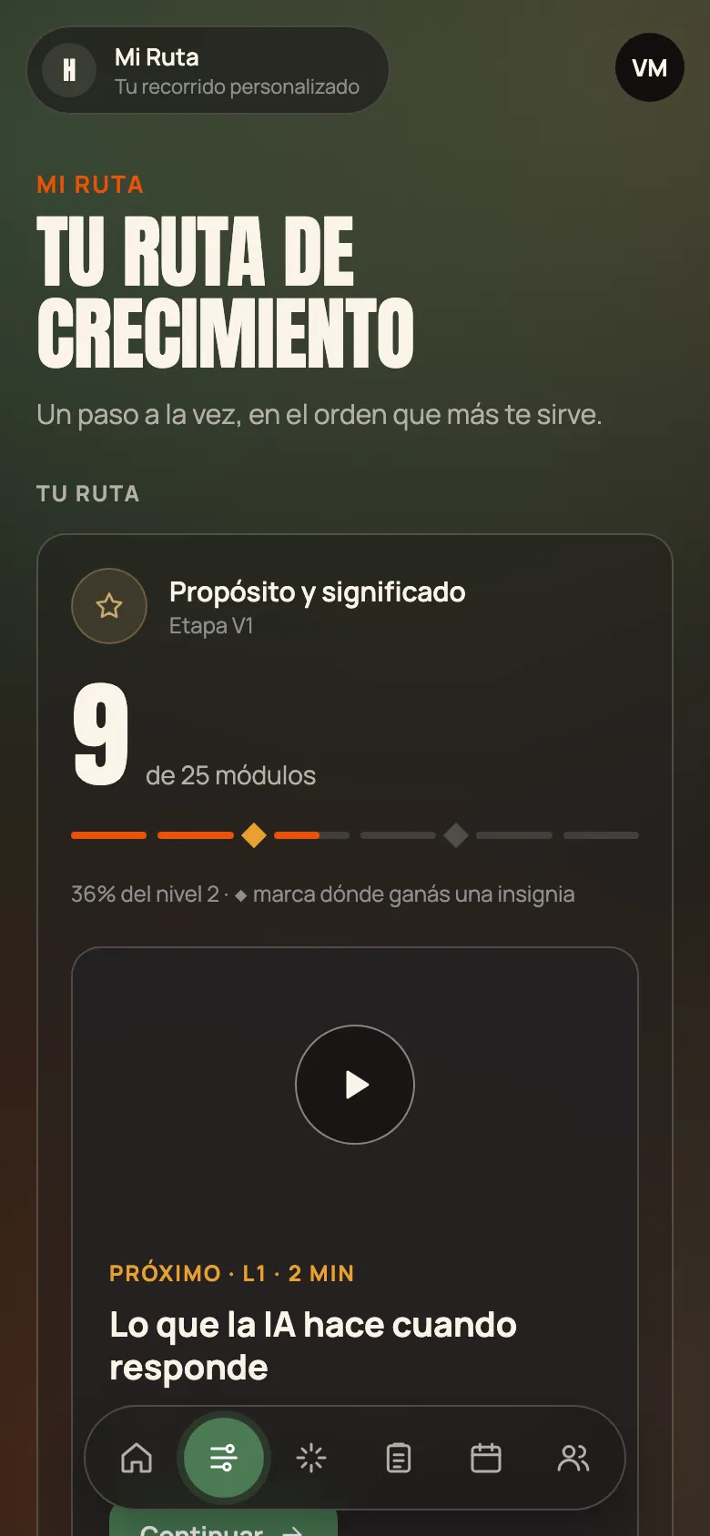 Mi Ruta: Una ruta que se ordena sola